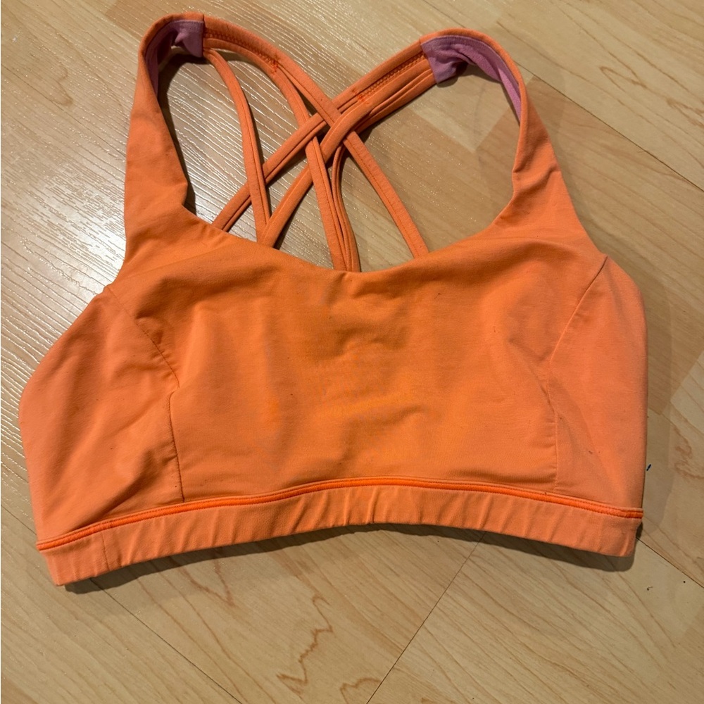 Lululemon Athletica Orange Sports Bra